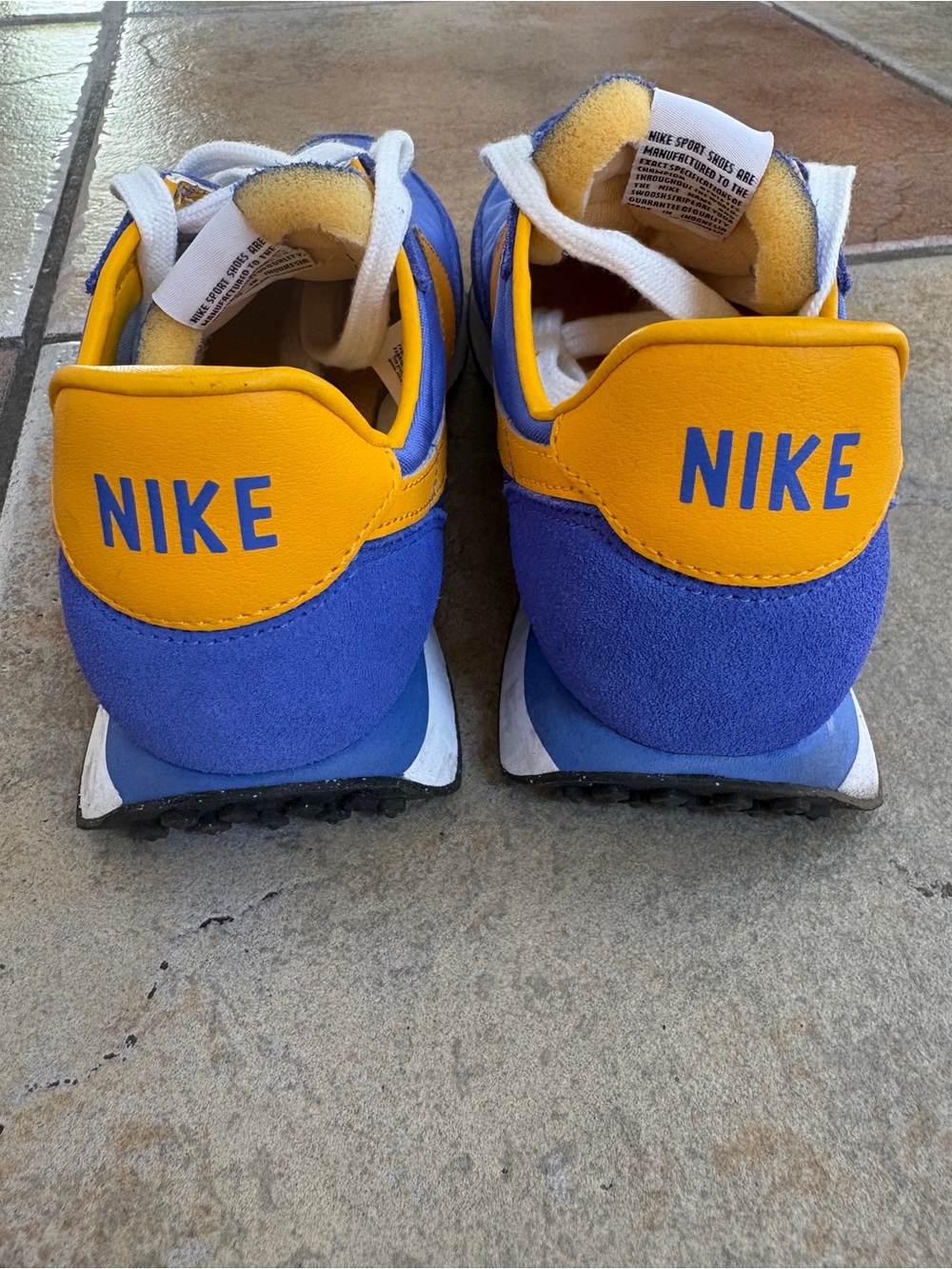 Nike Waffle Trainer 2 Youth Sneakers- Blue & Yellow, Sz 6Y (fits women’s 7.5) - Picture 4 of 7